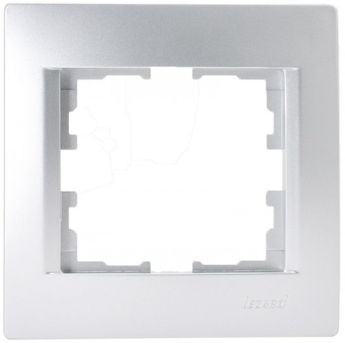 Рамка горизонтальная Lezard Karina 1-м. матовое серебро картинка